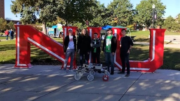 NIU students and their rover